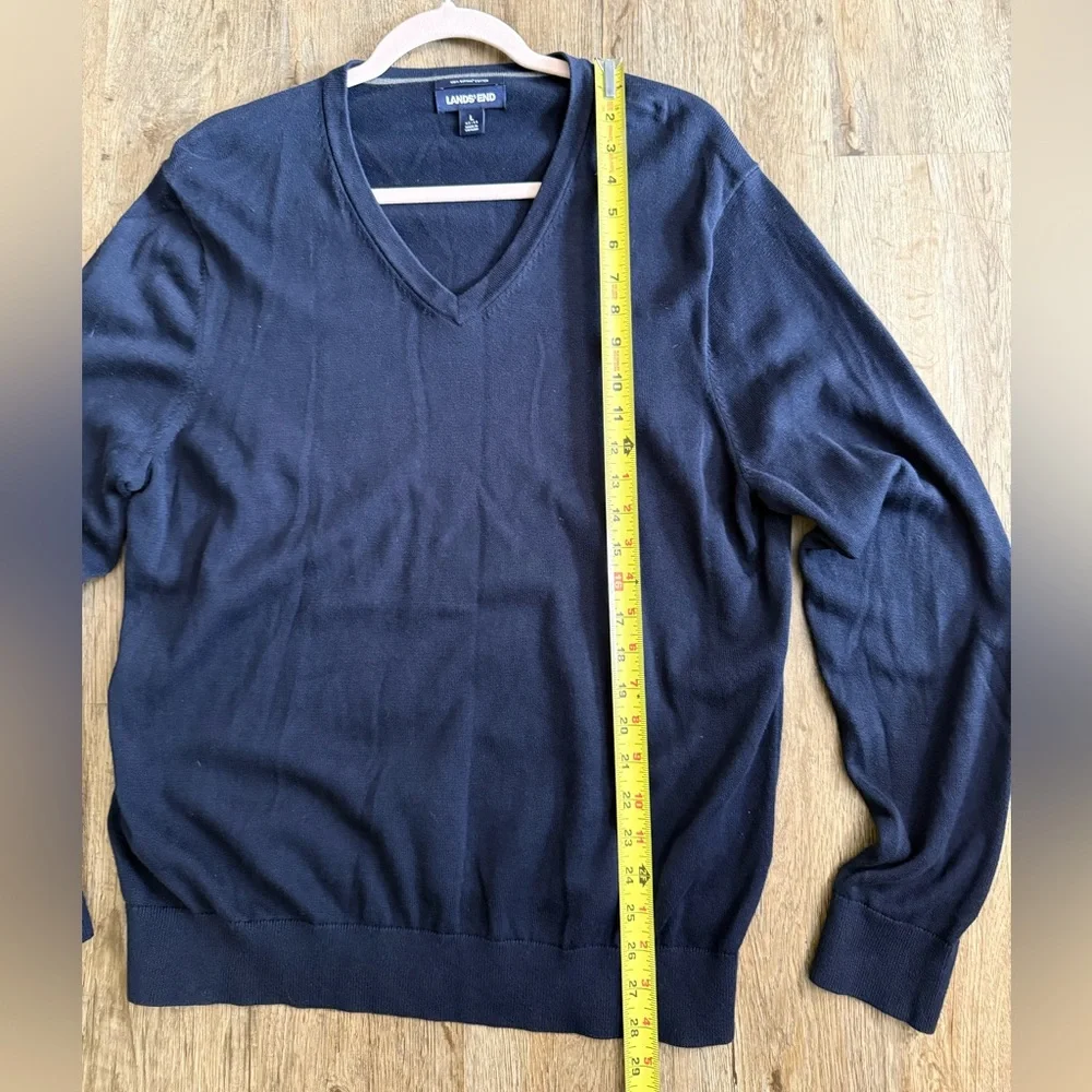 Lands’ End • Supima Cotton V Neck Sweater
